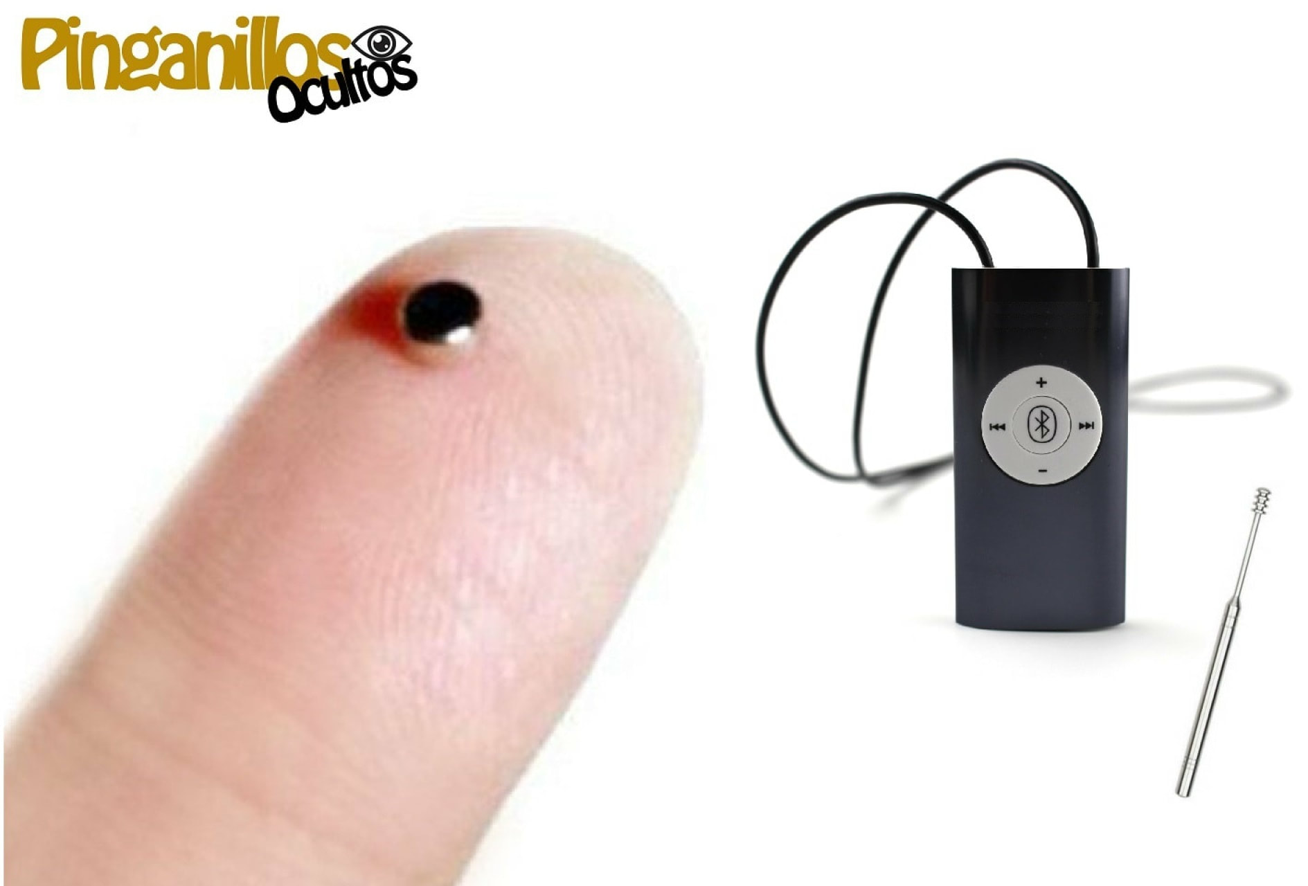 Pinganillo Imán Nano + Collar con Micrófono a Batería Bluetooth
